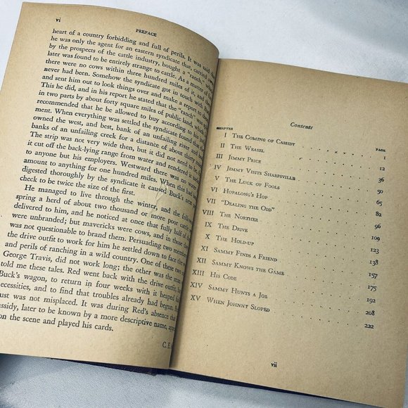 The Coming of Cassidy by Clarence E. Mulford Grosset Antique War Time Book - Picture 10 of 14